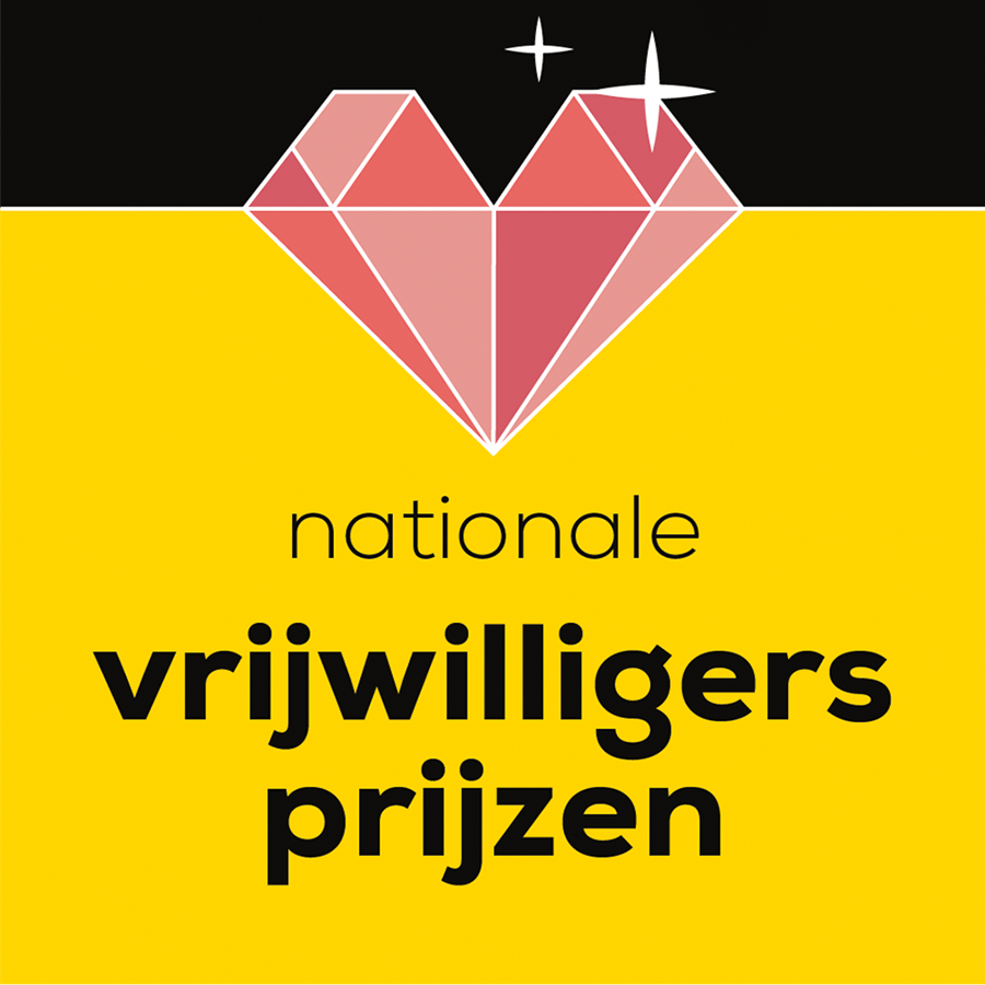 Een afbeelding van het logo met daarop de tekst: Nationale Vrijwilligersprijzen 2026
