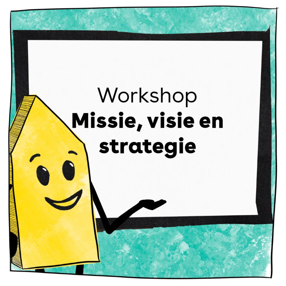 Illustratie van het beeldmerk van de Culturele Wegwijzer: Een geel wegwijzer figuur wijzend naar een bord waarop de naam van de workshop staat vermeld.  